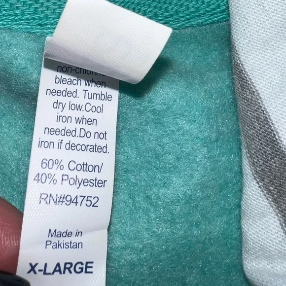 Enza- Teal hooded sweatshirt - Picture 8 of 9